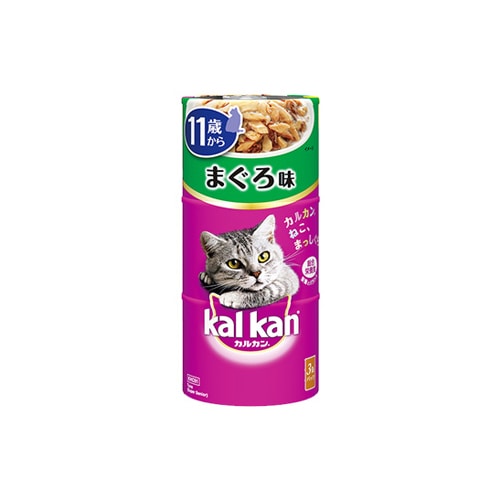 マースジャパン カルカン ハンディ缶 11歳から まぐろ味 (160g×3缶) キャットフード ウェット 猫缶