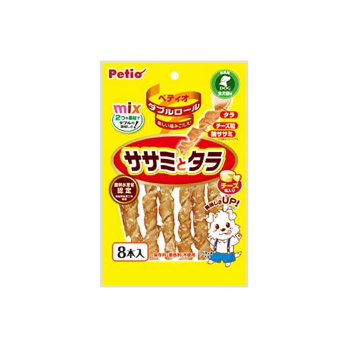 ペティオ ダブルロール ササミとタラ チーズ入り (8本) 全犬種 間食用