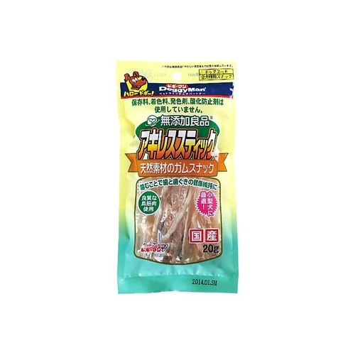 ドギーマン　無添加良品　アキレススティック　ドッグフード　全犬種用スナック　(20g)