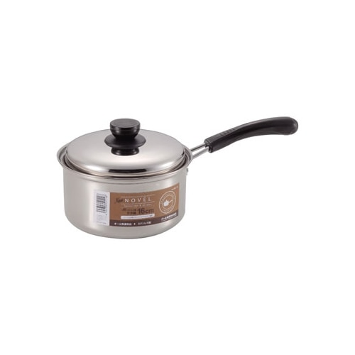 パール金属 NEWノヴェル ステンレス製 片手鍋 16cm HB-114 (1個)