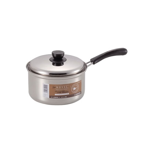 パール金属 NEWノヴェル ステンレス製 片手鍋 18cm HB-115 (1個)