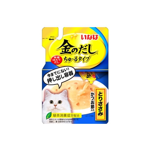 いなばペットフード 金のだし ちゅ~るタイプ とりささみ かつお節入り IC-182 (140g) キャットフード ウェット