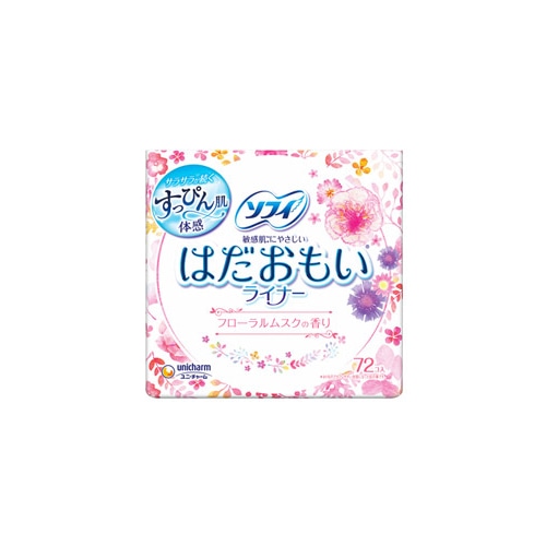 ユニチャーム ソフィ はだおもい ライナー フローラルムスクの香り 14cm (72コ入) パンティライナー