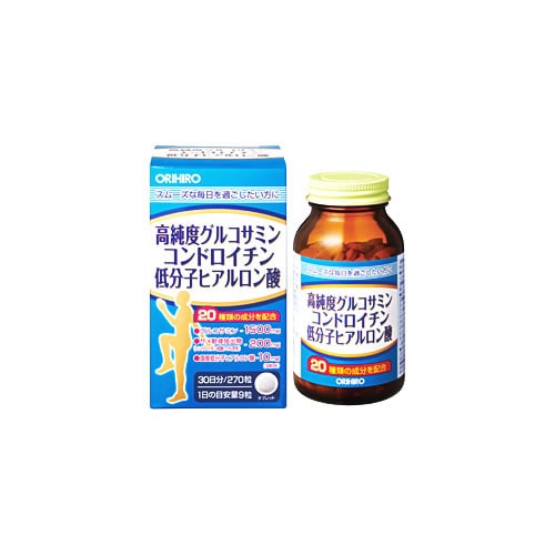オリヒロ 高純度 グルコサミン コンドロイチン 低分子ヒアルロン酸 (270粒) 30日分 ※軽減税率対象商品