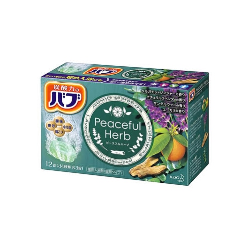 花王 バブ ピースフルハーブ (12錠) 薬用入浴剤 錠剤タイプ 【医薬部外品】