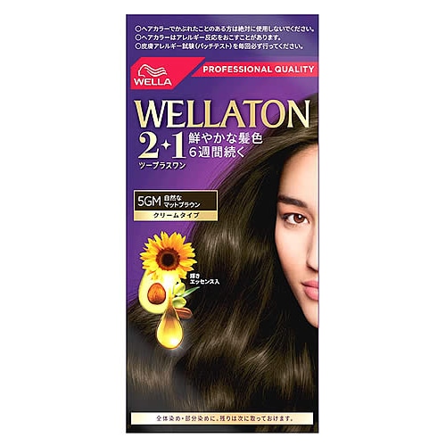 ウエラ ウエラトーン ツープラスワン 2+1 クリームタイプ 5GM 自然なマットブラウン (1セット) 白髪染め　【医薬部外品】