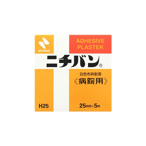 ニチバン　白色布絆創膏　病院用　H25　25mm×5m　(1個)　絆創膏