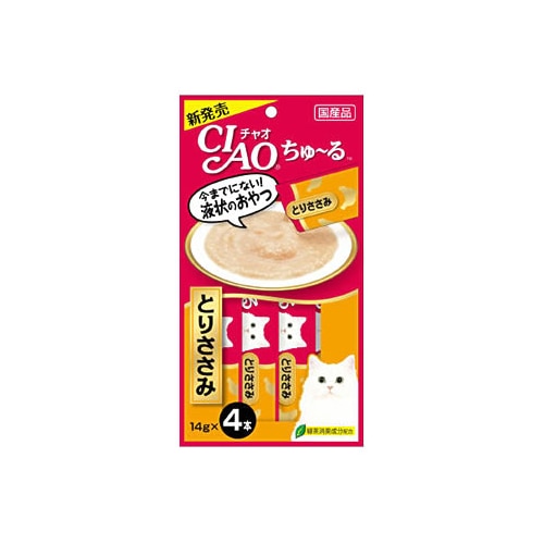 いなばペットフード　CIAO　チャオ　ちゅ～る　とりささみ　(14g×4本)