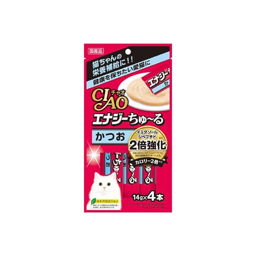 いなばペットフード CIAO チャオ エナジーちゅ~る かつお 14g (4本)