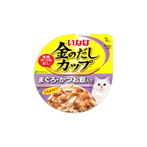 いなばペットフード　金のだし　カップ　まぐろ・かつお節入り　(70g)