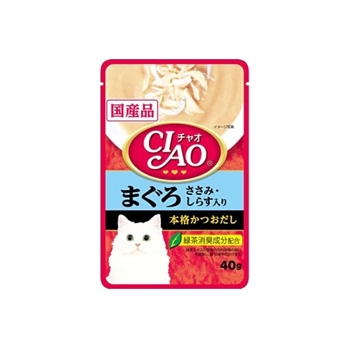 いなばペットフード CIAO チャオ パウチ まぐろ ささみ・しらす入り (40g)