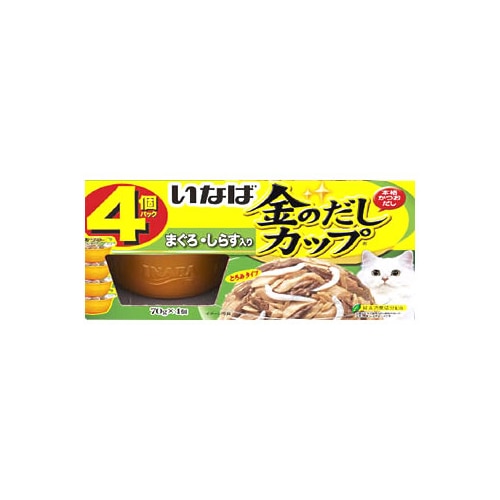いなばペットフード 金のだし カップ まぐろ・しらす入り (70g×4個) キャットフード