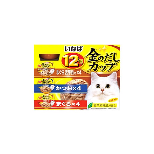 いなばペットフード 金のだし カップ まぐろ・かつお (70g×12個)