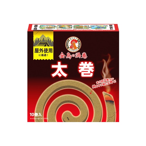 【〇】金鳥 キンチョウ 金鳥の渦巻PRO 太巻き (10巻) 蚊取り線香 【防除用医薬部外品】