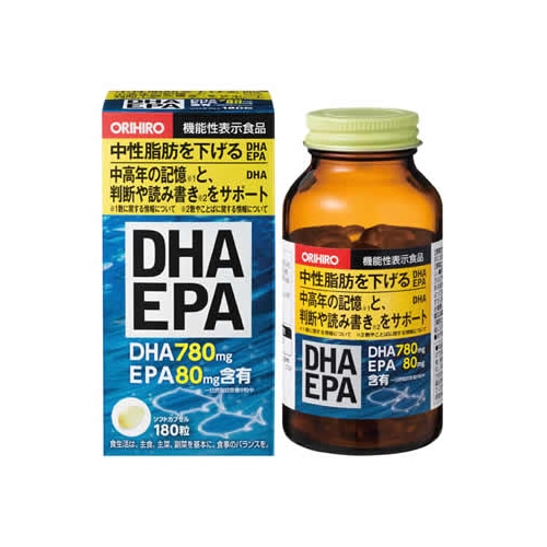 オリヒロ DHA EPA (180粒) ソフトカプセル 機能性表示食品