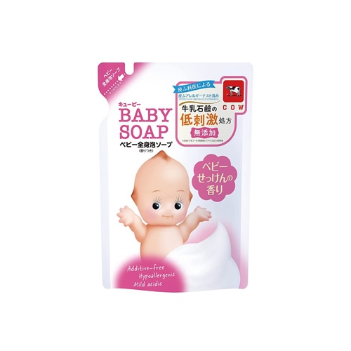牛乳石鹸 キューピー ベビー全身泡ソープ ベビーせっけんの香り つめかえ用 (350mL) 詰め替え用 泡タイプ ベビーソープ ベビーシャンプー