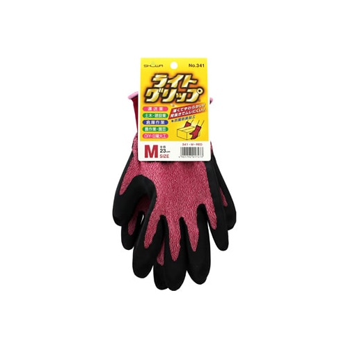 ショーワグローブ No.341 ライトグリップ レッド Mサイズ (1双) 手袋