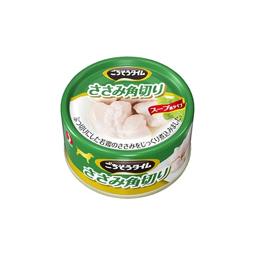 ペットライン ごちそうタイム ささみ角切り スープ煮タイプ (80g) ドッグフード
