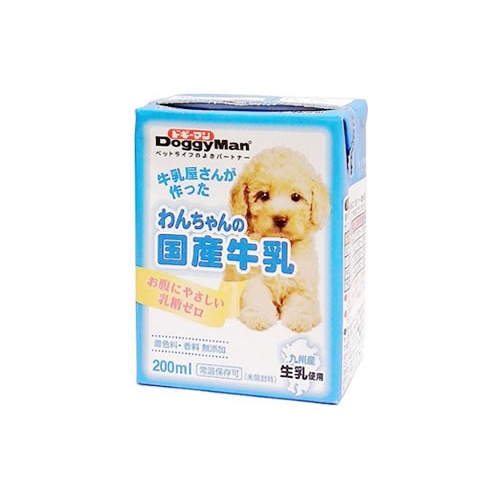 ドギーマン わんちゃんの国産牛乳 (200mL) 犬用ミルク