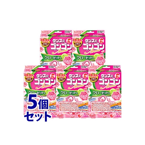 《セット販売》 金鳥 KINCHO キンチョウ タンスにゴンゴン アロマ クローゼット用 1年防虫 リッチフローラルの香り (3個入)×5個セット