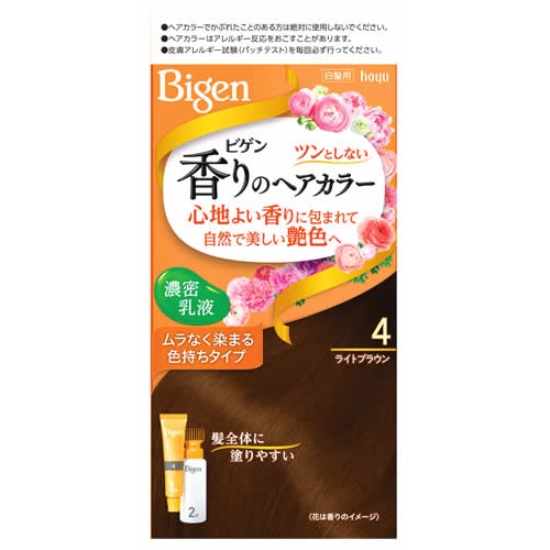 ホーユー ビゲン 香りのヘアカラー 乳液 4 ライトブラウン (1個) 白髪染め 【医薬部外品】