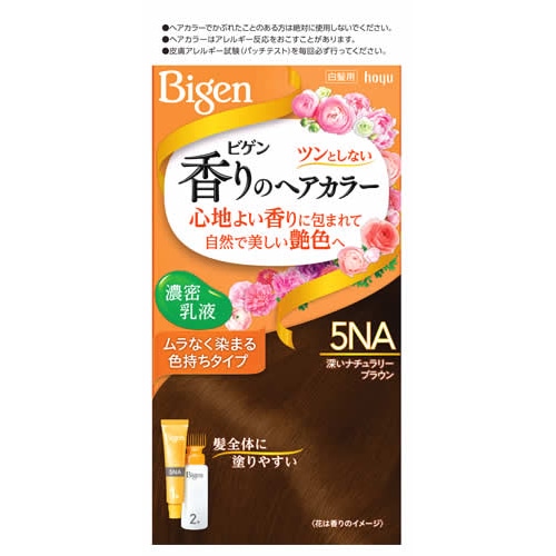 ホーユー ビゲン 香りのヘアカラー 乳液 5NA 深いナチュラリーブラウン (1個) 白髪染め 【医薬部外品】