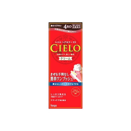ホーユー シエロ ヘアカラーEX クリーム 4RO 深いローズブラウン (1個) 白髪染め 【医薬部外品】