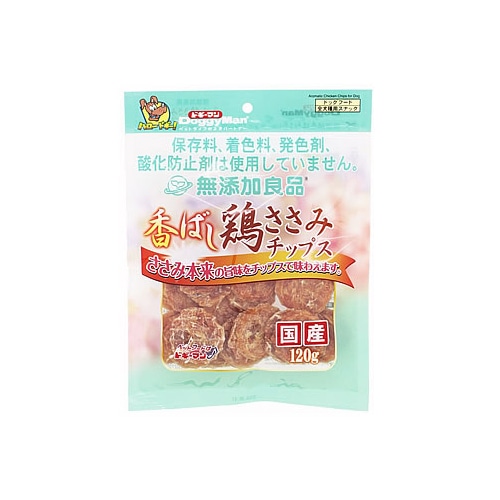 ドギーマン 無添加良品 香ばし鶏ささみチップス (120g) ドッグフード 全犬種用スナック
