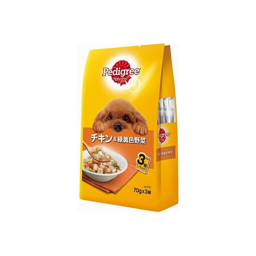 マースジャパン ペディグリー パウチ 成犬用 チキン&緑黄色野菜 3袋パック (70g×3袋) ドッグフード
