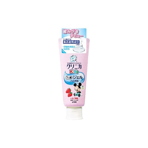 ライオン　クリニカキッズ　ジェルハミガキ　いちご　(60g)　子供用歯磨き　【医薬部外品】