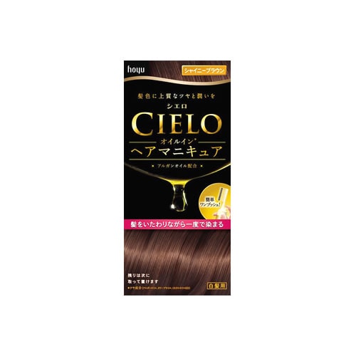 ホーユー シエロ オイルインヘアマニキュア シャイニーブラウン (1個) 白髪染め ヘアマニキュア