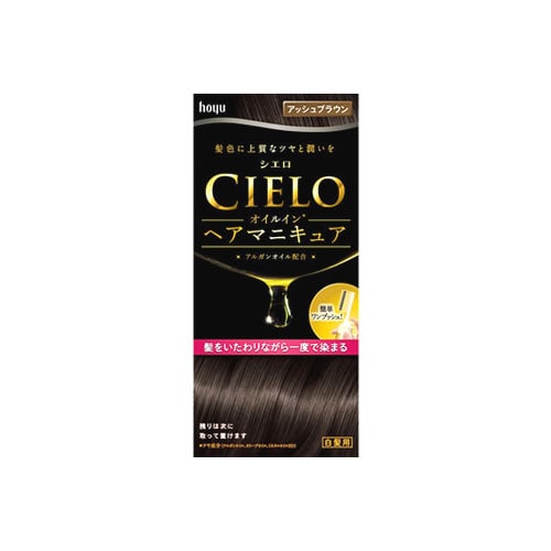 ホーユー シエロ オイルインヘアマニキュア アッシュブラウン (1個) 白髪染め ヘアマニキュア