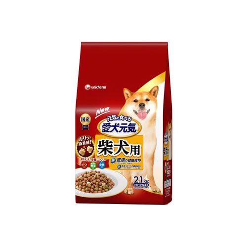 ユニチャーム ペットケア 愛犬元気 柴犬用 ビーフ・緑黄色野菜・小魚入り (2.1kg) ドライ ドッグフード