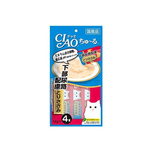 いなばペットフード CIAO チャオ ちゅ?る 下部尿路配慮 とりささみ (14g×4本) キャットフード