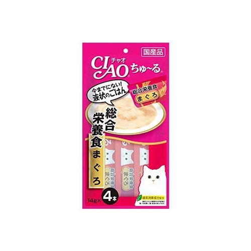 いなばペットフード　CIAO　チャオ　ちゅ?る　総合栄養食　まぐろ　(14g×4本)　キャットフード