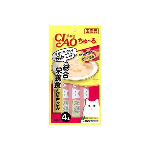 いなばペットフード　CIAO　チャオ　ちゅ?る　総合栄養食　とりささみ　(14g×4本)　キャットフード