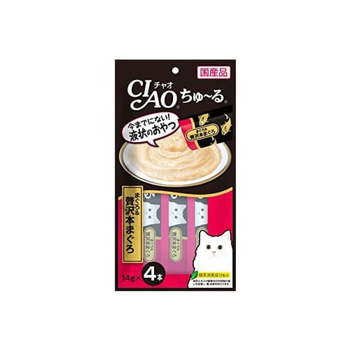 いなばペットフード　CIAO　チャオ　ちゅ?る　まぐろ＆贅沢本まぐろ　(14g×4本)　キャットフード