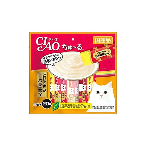 いなばペットフード CIAO チャオ ちゅ~る とりささみバラエティ (14g×20本) キャットフード
