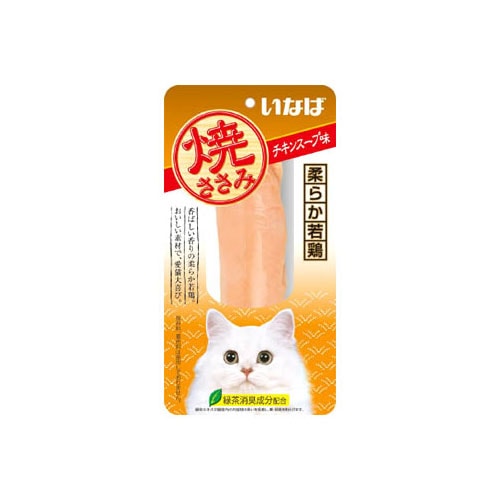 いなばペットフード　焼ささみ　チキンスープ味　(1本)　キャットフード