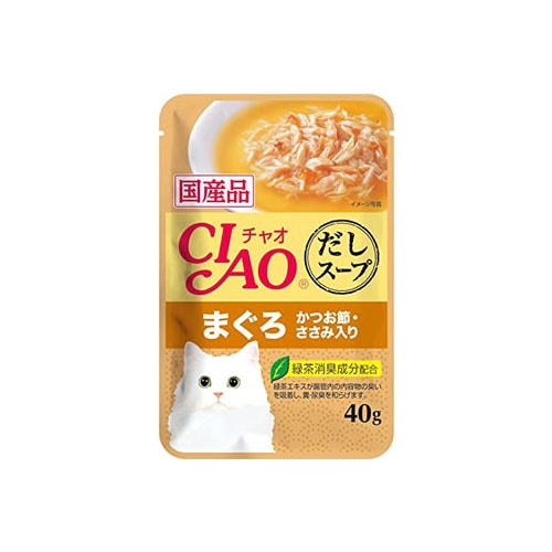いなばペットフード CIAO チャオ だしスープ まぐろかつお節・ささみ入り (40g) キャットフード