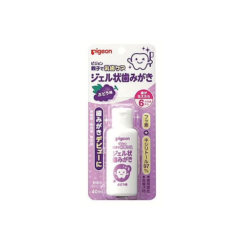 ピジョン 親子で乳歯ケア ジェル状歯みがき ぶどう味 6ヵ月頃から (40mL) 歯磨き 【医薬部外品】