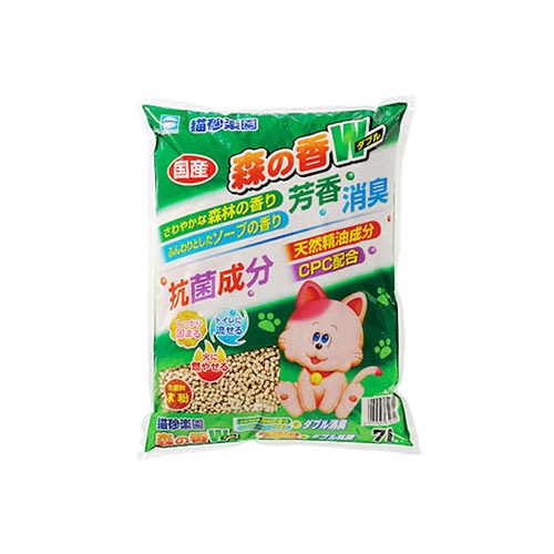 アースペット 猫砂楽園 森の香ダブル (7L) 猫用トイレ砂