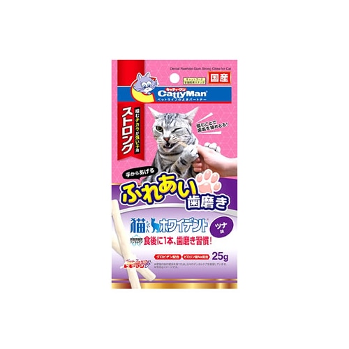 ドギーマン キャティーマン 猫ちゃんホワイデント ストロング ツナ味 (25g) 猫用おやつ 歯磨き