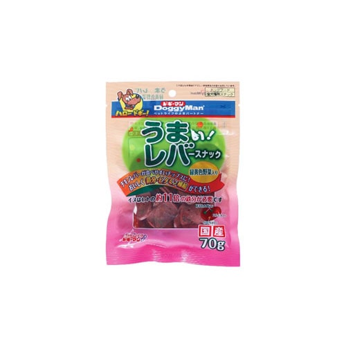 ドギーマン うまい!レバースナック 緑黄色野菜入り (70g) ドッグフード 犬用おやつ
