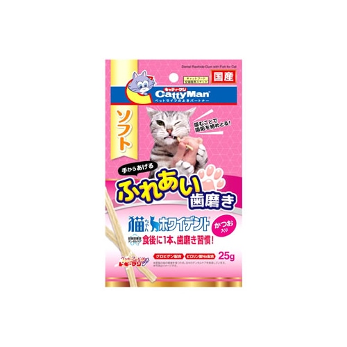ドギーマン キャティーマン 猫ちゃんホワイデント かつお入り (25g) 猫用おやつ 歯磨き