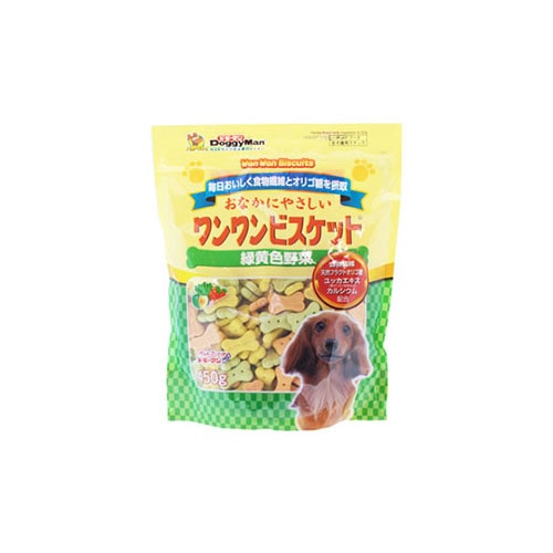 ドギーマン おなかにやさしい ワンワンビスケット 緑黄色野菜 (450g) ドッグフード 犬用おやつ