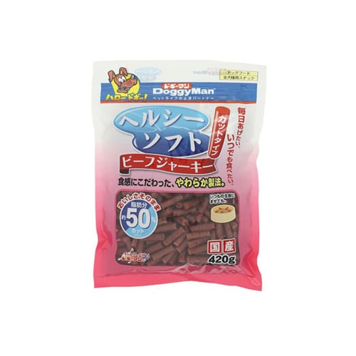 ドギーマン　ヘルシーソフト　ビーフジャーキー　カットタイプ　(420g)　ドッグフード　スナック