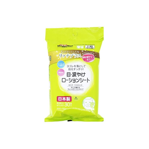 ドギーマン Kireiにしてね リッチプラス 目・涙やけローションシート (30枚) 犬猫用 ウェットティッシュ