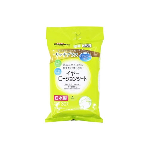 ドギーマン　Kireiにしてね　リッチプラス　イヤーローションシート　(30枚)　犬猫用　ウェットティッシュ