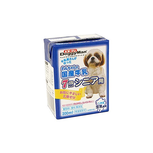 ドギーマン わんちゃんの国産牛乳 7歳からのシニア用 (200mL) ドッグフード 犬用ミルク